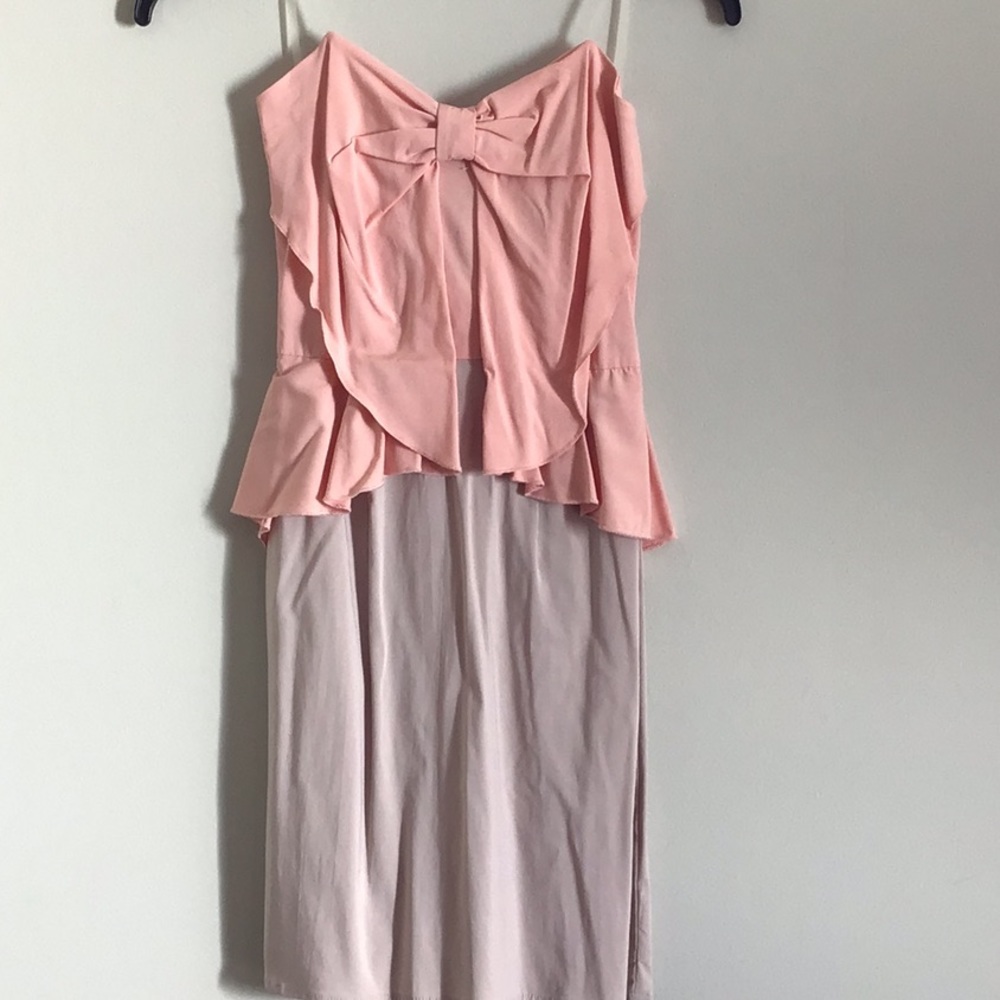 Junior strapless dress.